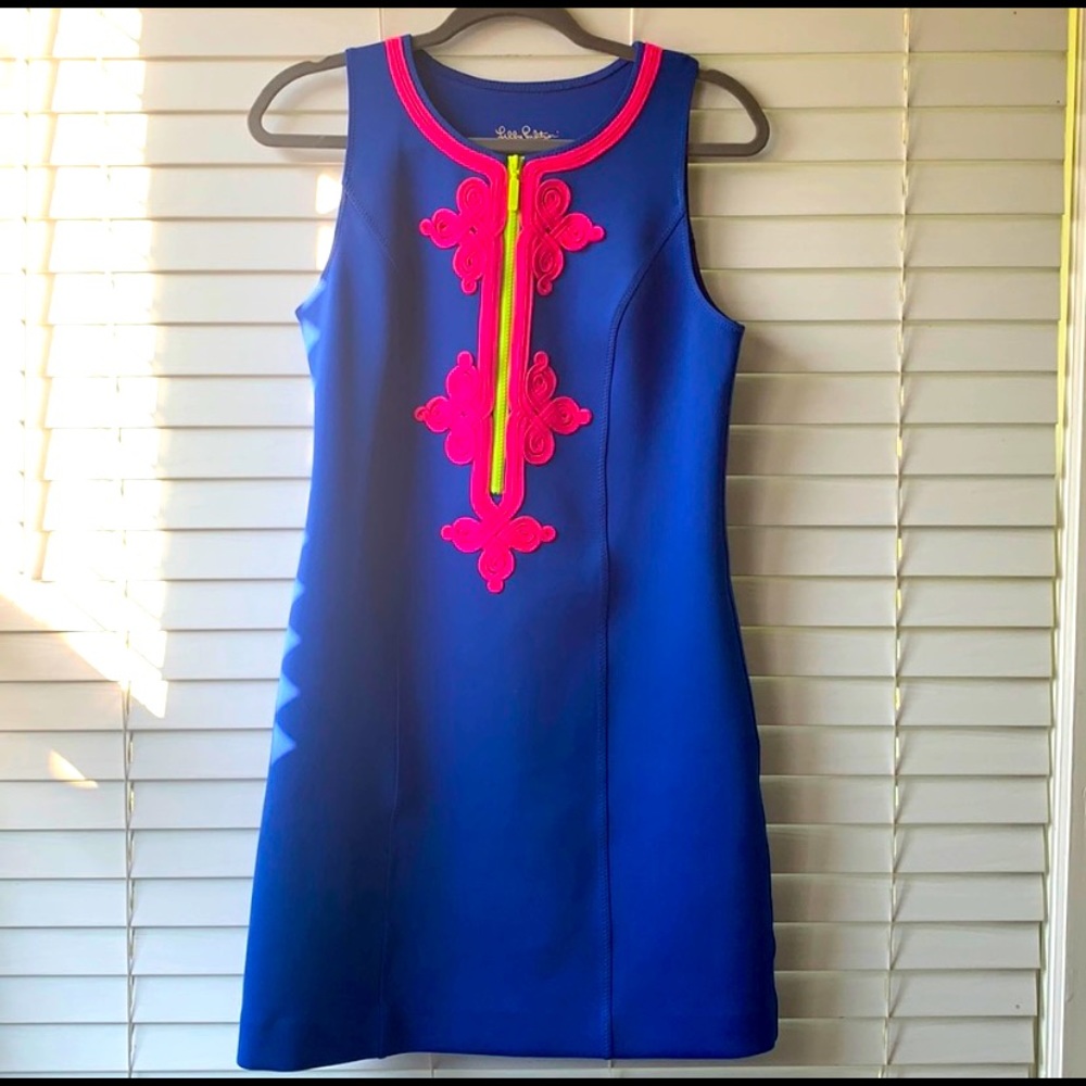 Lilly Pulitzer small blue & hot pink dress